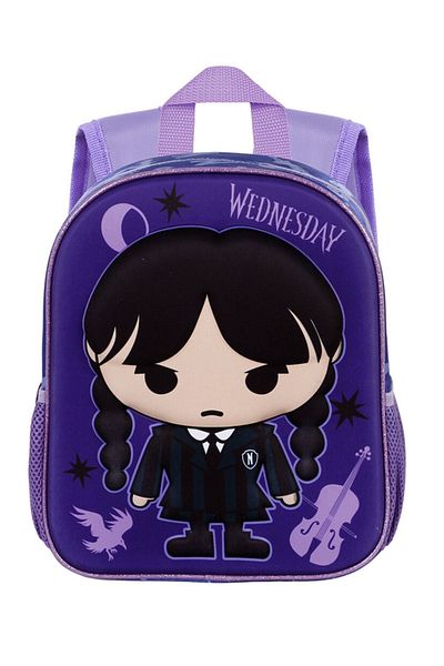 WEDNESDAY Ghiozdan gradinita 3D Wednesday Chibi 31 x 26 x 11 cm