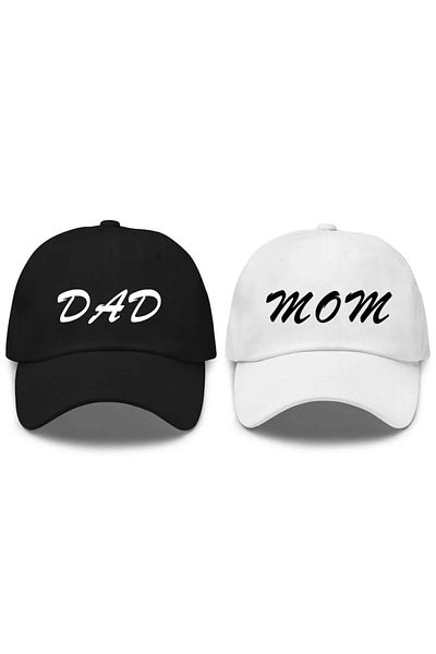 venüsdijital Mom & Dad Printed Double 2-Piece Snap Hat