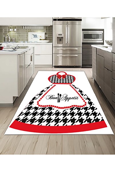 Dijidekor Shine M(242) White Fringeless Non-Slip Based Digital Printed Decora...