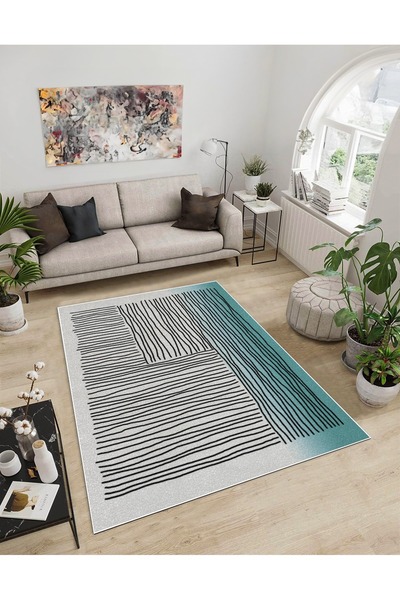 Dijidekor Shine M(188) Covor decorativ digital cu imprimeu gri, fără franjuri...