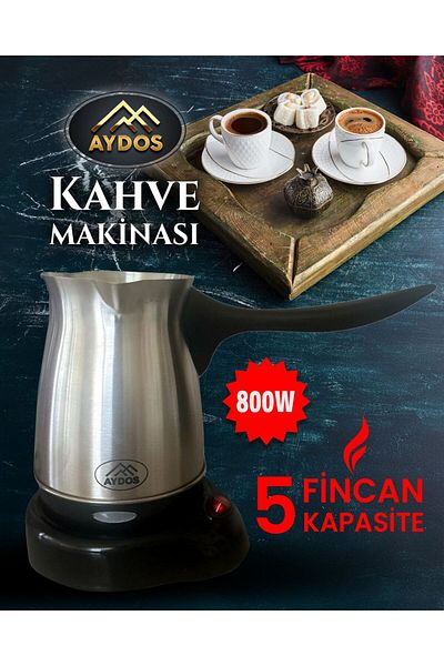 Aydos Turkish Coffee Machine with 5 Cup Capacity
