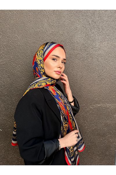 Webinay Home Retro Shawl Ethnic Pattern New Season Woven Silk Voile Shawl