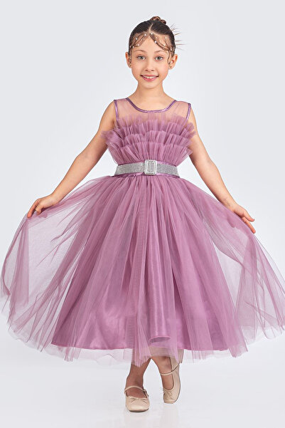 happyTekstil Tarlatanlı Mezuniyet Elbisesi - Gül Kurusu