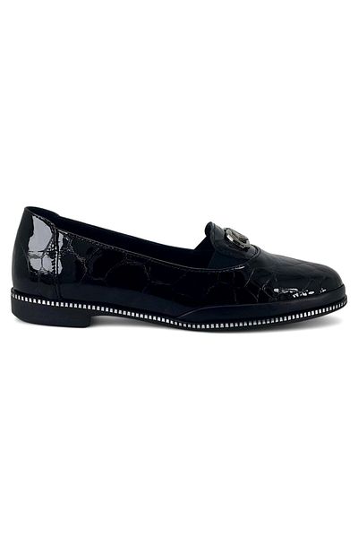 Beety 143 25ya Pantofi ocazional dama Piele lacuita neagra