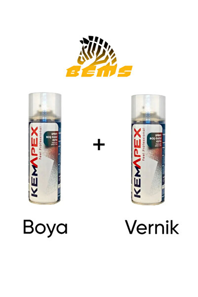 KEMAPEX Otomobil Rötüş Sprey Boya + Vernik 400Ml + 400Ml