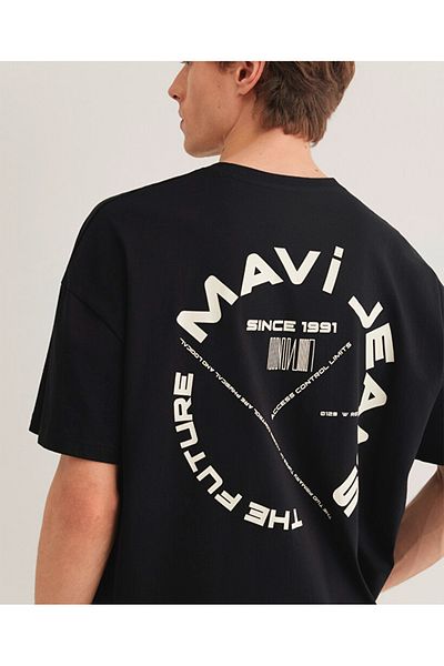 Mavi Men's Crew Neck Oversize Printed T-Shirt Dmk.M 0611719 -620