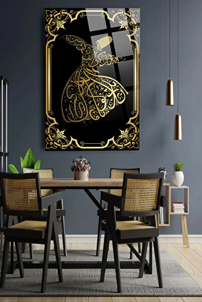 Genel Markalar MEVLANA DİNİ İSLAMİ KIRILMAZ LÜKS CAM TABLO EV İŞ YERİ HEDİYES...