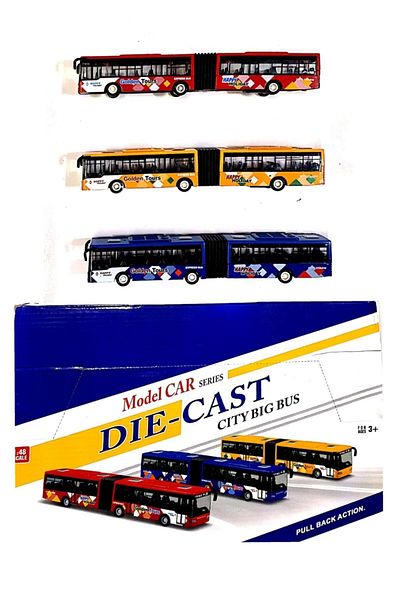 TRUST STORE Bus Toy Bellows Pull-And-Drop Metal Bus Unbreakable Metrobus 22 cm Price Is for 1 Piece