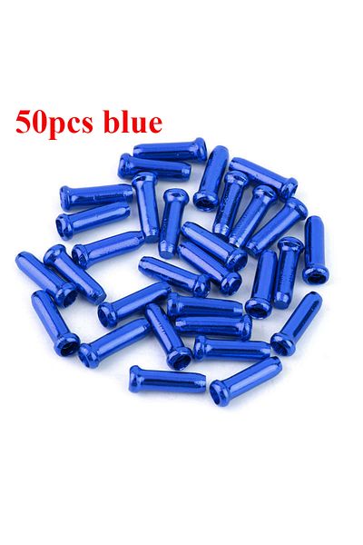 Choice 50pcs Blue 50/100pcs Bicycle Cable End Caps Aluminum Alloy Bike Brake Shifter Cable Tips Wire End Ca