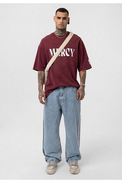 İLKCET MODA Tricou oversize unisex cu imprimeu Mercy