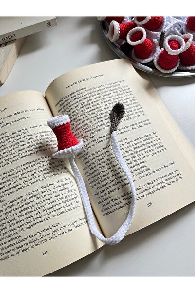 sumicorn Amigurumi Örgü Çay Bardağı Kitap Ayracı,Kitap Aksesuarı,Kitap Severl...