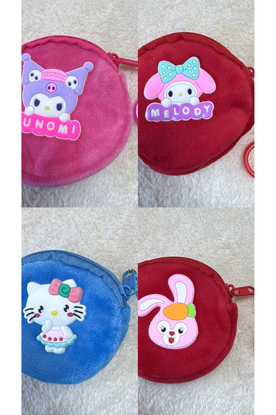 BUCHE CONCEPT Peluş Bozuk Para Cüzdanı Kuromi Hello Kitty Mickey