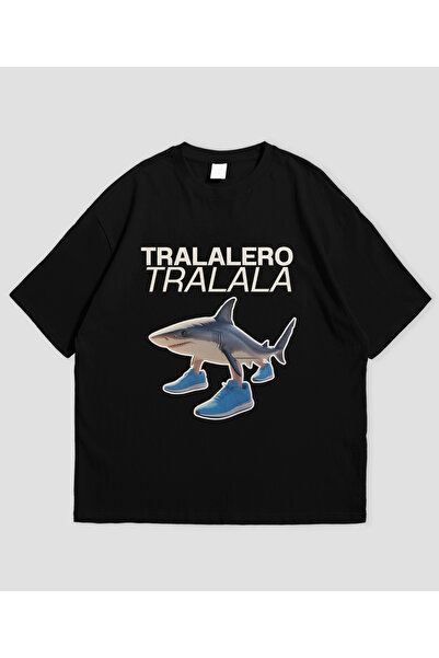 SVART WEAR TRALALERO TRALALA - Tricou oversize unisex cu design italian Brainrot