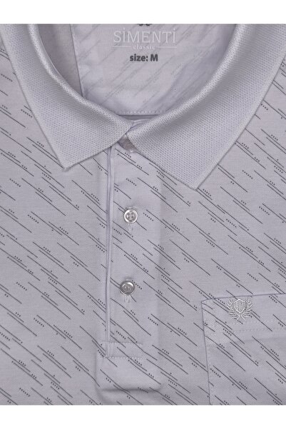 BLUES MODA SİMENTİ RAHAT KALIP GÖK TAŞI DEKOR CEPLİ KISA KOL TSHİRT