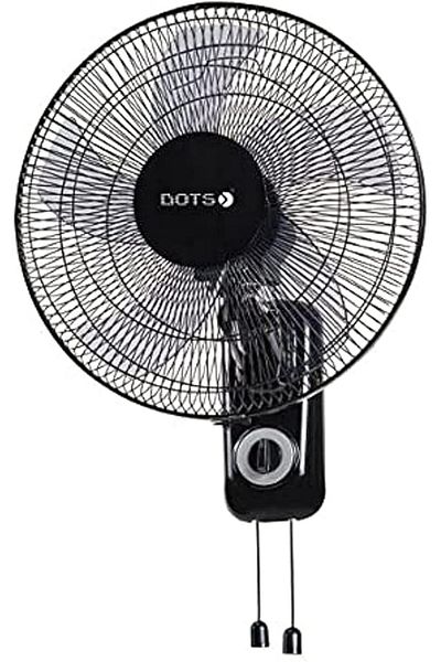 DOTS Wall fan, 3 Speed control, TFW-B01, Black
