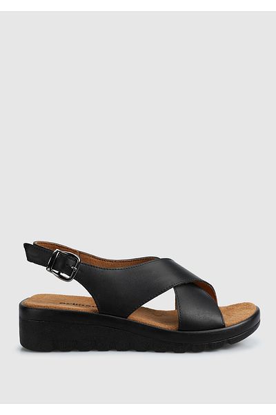 Eclipse Black Women's Flat Sandals