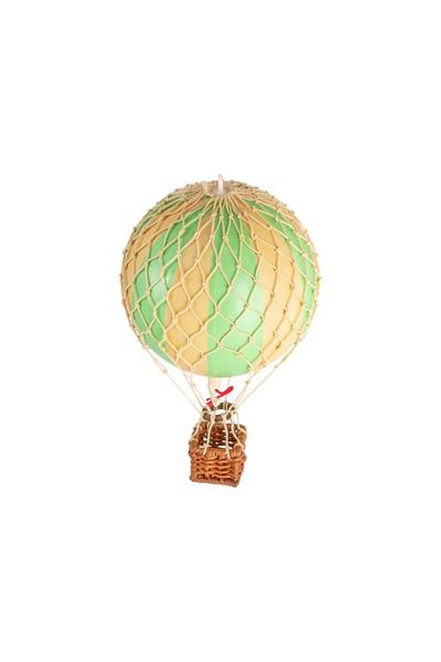 Authentic 1928 Hot Air Balloon Decoration, Authentic Models, Floating The Skies, Green Double, 8.5x8.5x13 Cm