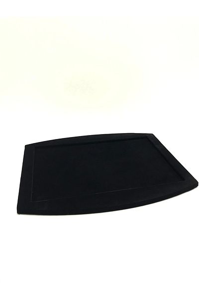 MeGass Dekor Domestic Production Suede Fabric Black Color Necklace Earring Ring Jewelry Service Presentation Table
