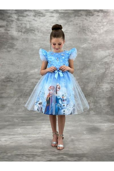 esmacamoda ROCHIE FATA ELSA CULOARE ALBASTRU