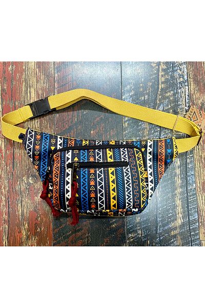 Street Bag Ethnic Authentic Bohemian Daily Travel Waist Bag Multi-Pocket Water Resistant
