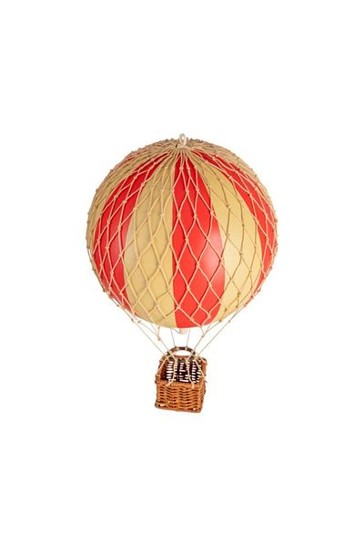 Authentic 1928 Hot Air Balloon Decoration, Authentic Models, Travels Light, Red Double, 18x18x30 Cm