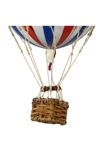Authentic 1928 Hot Air Balloon Decoration, Authentic Models, Floating The Skies, Red White Blue, 8.5x8.5x13 Cm