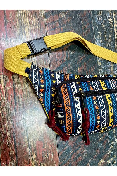 Street Bag Ethnic Authentic Bohemian Daily Travel Waist Bag Multi-Pocket Water Resistant