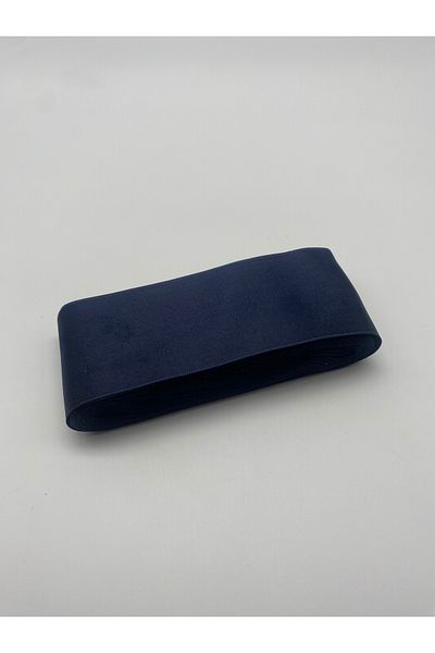 Ak Tuhafiye Dark Navy Blue Satin Ribbon 6 cm 10 Meters Wide Satin, Ornament-Decor Ribbons No:42