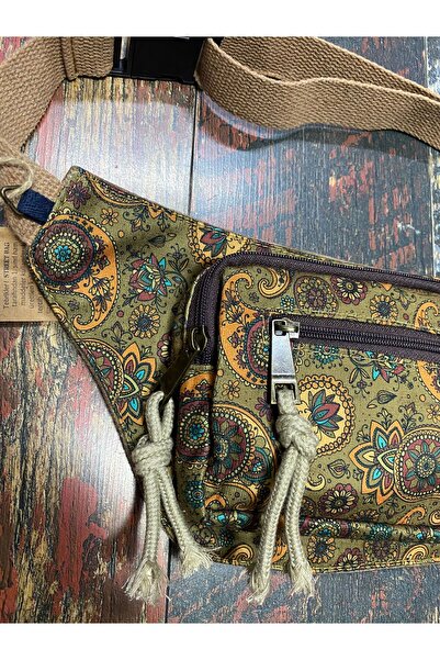 Street Bag Ethnic Authentic Bohemian Daily Travel Waist Bag Multi-Pocket Water Resistant
