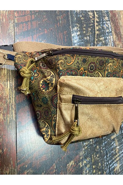 Street Bag Ethnic Authentic Bohemian Daily Travel Waist Bag Medium Size Multi-Pocket Water Resistant