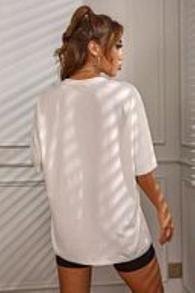 PENTHİLUS Venice California White Large Size Women's T-Shirt