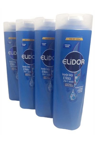 Elidor 400 Ml Anti-Dandruff Effect Shampoo - 2-Pack Si, 1-Pack, 4-Pack