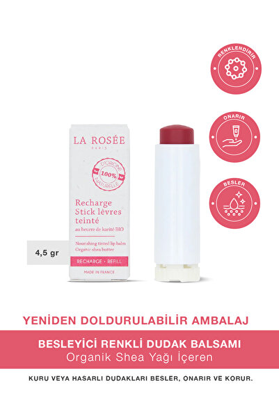 La Rosee Paris BESLEYİCİ RENKLİ DUDAK BALSAMI YEDEĞİ Organik Shea Yağı İçeren...
