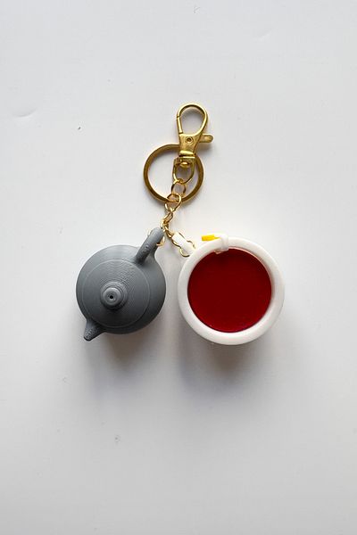 sin istanbul Shake Tea Gold Chain Keychain, Bag Ornament