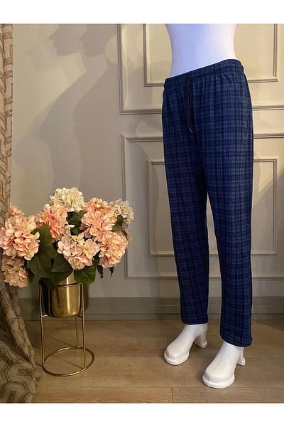 DÜVEN Unisex βαμβακερές καρό πιτζάμες - Κομψή τακτική και κάλυψη, σκληρυμένη με πράσινα μέταλλα
