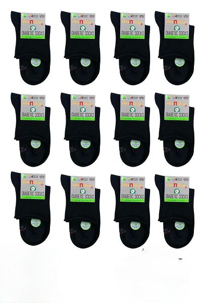 Dündar Γυναικείες Unisex Bamboo Conch Diabetic Socks 0614 - 12 Τεμάχια