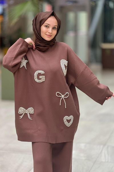 Ghisa Stone Emoji Embroidered Knitwear Sweater