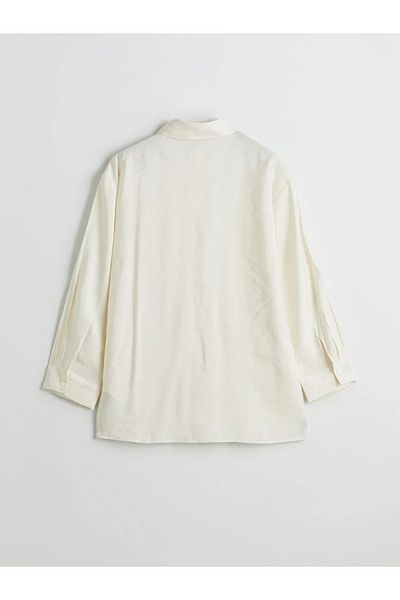LC Waikiki Lcw Modest Ecru Stone Modal Blended Women's Shirt Tunic