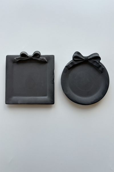 sin istanbul 2-Piece Bowknot Mini Plate Anthracite