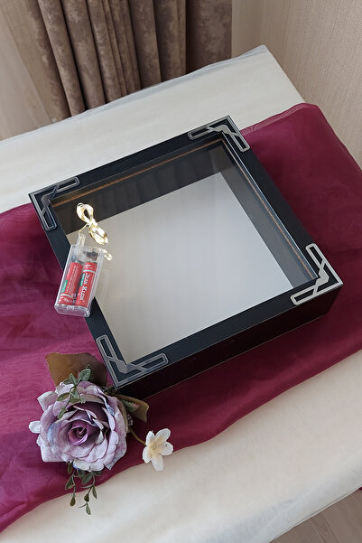 Verda Çerçeve 25x25 Cm Ledli Beyaz Isimsiz Derin Gül Çerçevesi! Gül Kutusu! H...