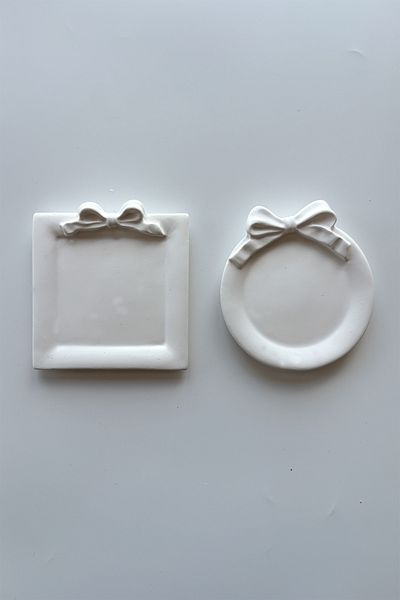 sin istanbul 2-Piece Bow Mini Plate White