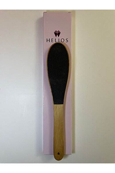 Helios Iroko Ahşap Saplı Ayak Topuk Nasır Temizleme Ayak Bakım Törpüsü - Çift Taraflı Doğal