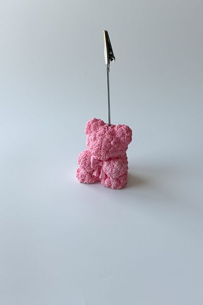 sin istanbul Mini Rose Bear Note Holder, Note Holder Pink