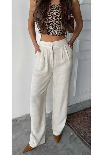 SUFFLE WEAR Keten Palazzo Pantolon