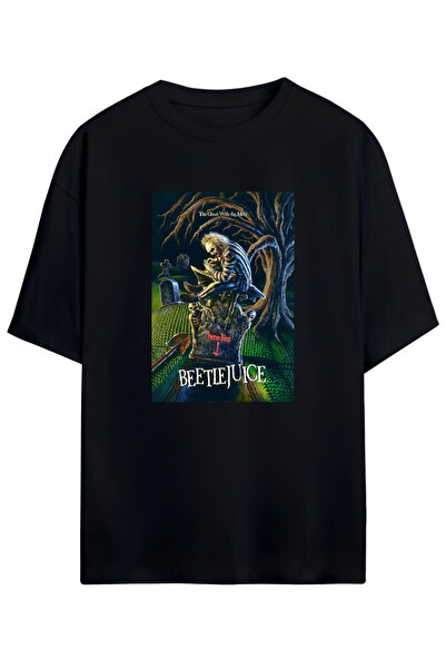 MAGORS Unisex Pamuk majica sa prilagođenim dizajnom iz filma 'Beetlejuice' Ti...