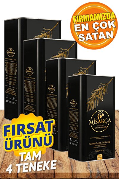 Misakça Zeytin ve Zeytinyağları Natürel Sızma Soğuk Sıkım Zeytinyağı 5 Lt. X ...