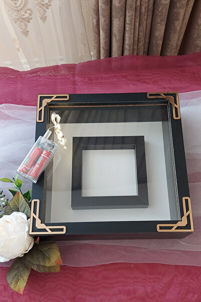 Verda Çerçeve 25x25 Ledli Fotoğraf Bölümlü Çerçeve Gül Tasarımlarınız Için