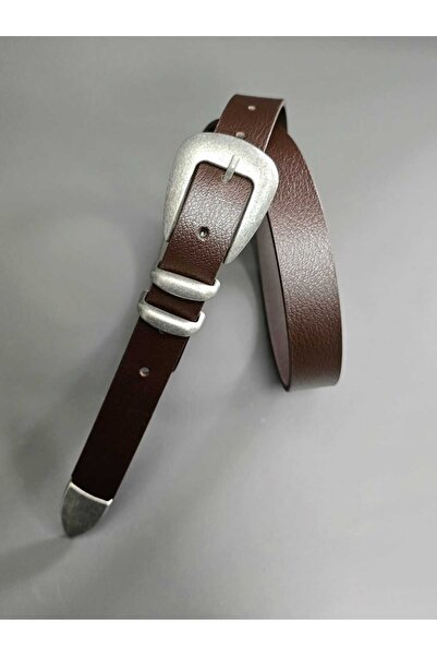 Kemerix 100% Genuine Leather Tin Coated Bitter Brown Belt with Tool Buckle
