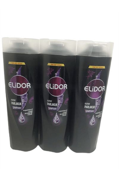 Elidor إليدور شامبو بني لامع - 400 مل × 3 قطع