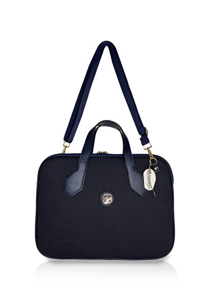 westbag Τσάντα για tablet & φορητό υπολογιστή & χαρτοφύλακα από συνθετικό δέρμα Navy Blue (συμβατή με έως και 14 ίντσες)